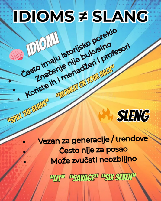 Razlika između američkih idioma i američkog slenga